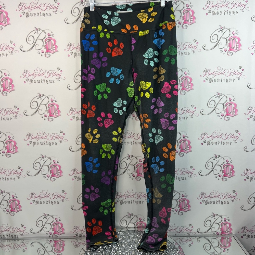 Fierce pulse leggings tights animal lover paws Playful Paw Print Leggings